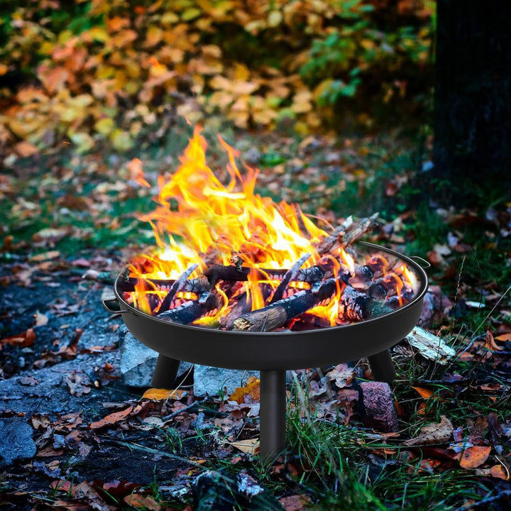Jopassy Feuerschale Ø 82.5cm Feuerschalen für den Garten, Feuerschalen mit 2 Griffen und 3 Abnehmbar