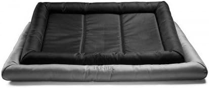 HUNTER Vermont Hundematte, Polyester, robust und schmutzabweisend, gepolstert, 100 x 80 cm, schwarz