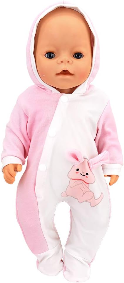 ZWOOS Puppenkleidung für Babypuppen 35-43 cm, Geschenke für Mädchen, Kinder, 4er-Pack