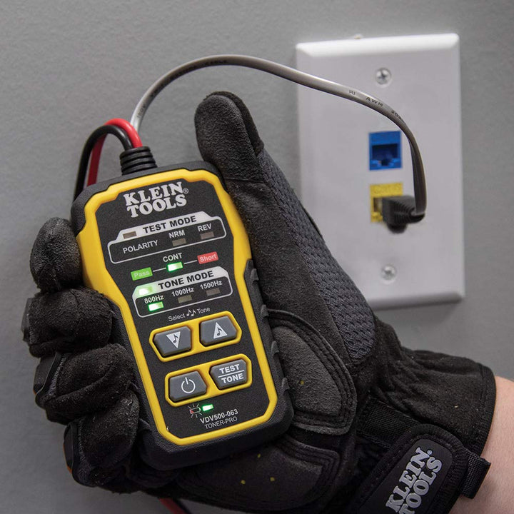 KLEIN TOOLS Tongenerator Leitungssucher, Toner-Pro, Telefon (RJ11 und RJ12), Daten (RJ45) Koax und w