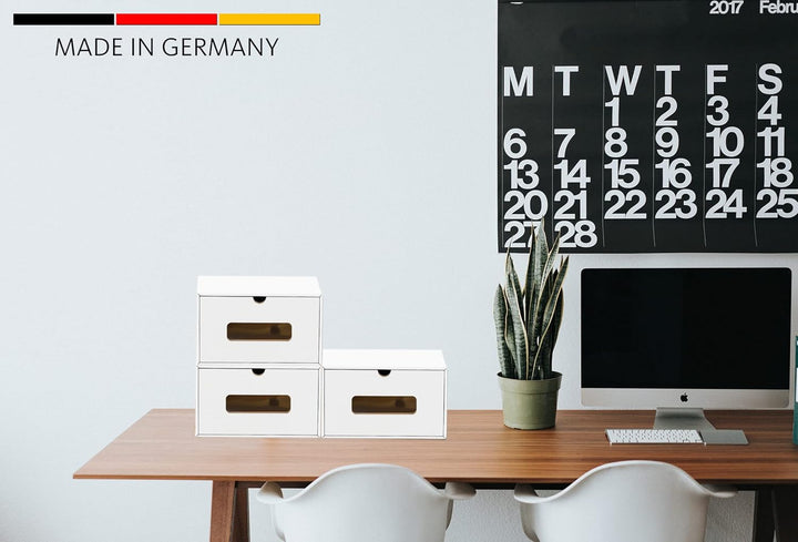 BigDean 10er Boxen-Set mit Sichtfenster & Schublade - Pappkarton aus Kraftpapier - Schuhbox Spielzeu