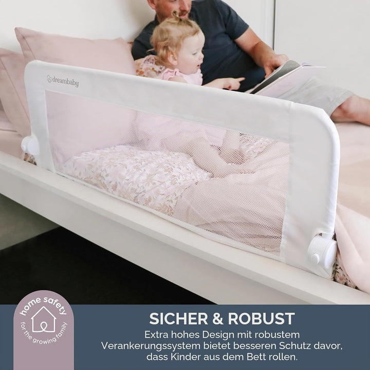 Dreambaby G7742 Bettgitter Maggie – für Einbaubetten und Flachbetten – 110 cm breit und 50 cm hoch,