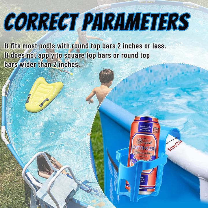 FePen Getränkehalter Pool 4 Stück, Pool Getränkehalter Blau, Pool Becherhalter aus Kunststoff, Multi