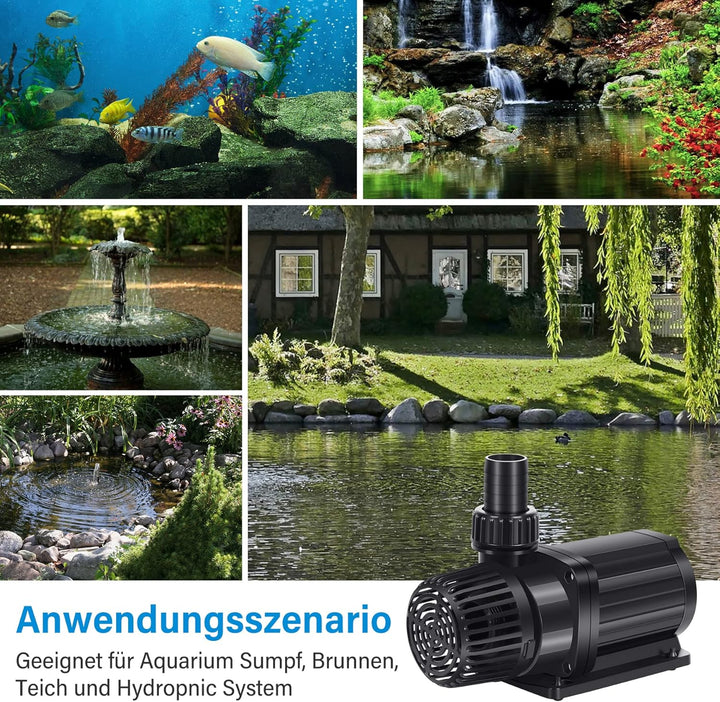 Forever Speed ECO Teichpumpe Filterpumpe Bachlaufpumpe für den Gartenteich 8000L/H 80W
