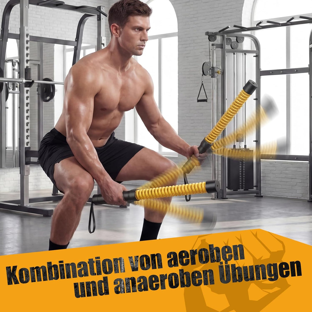 Battle Rope ohne Seil für das Heimtraining, Ropeless Battle Ropes mit 4 x 50 g Gegengewichten & Aufb