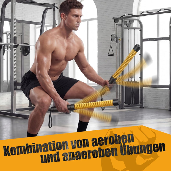 Battle Rope ohne Seil für das Heimtraining, Ropeless Battle Ropes mit 4 x 50 g Gegengewichten & Aufb