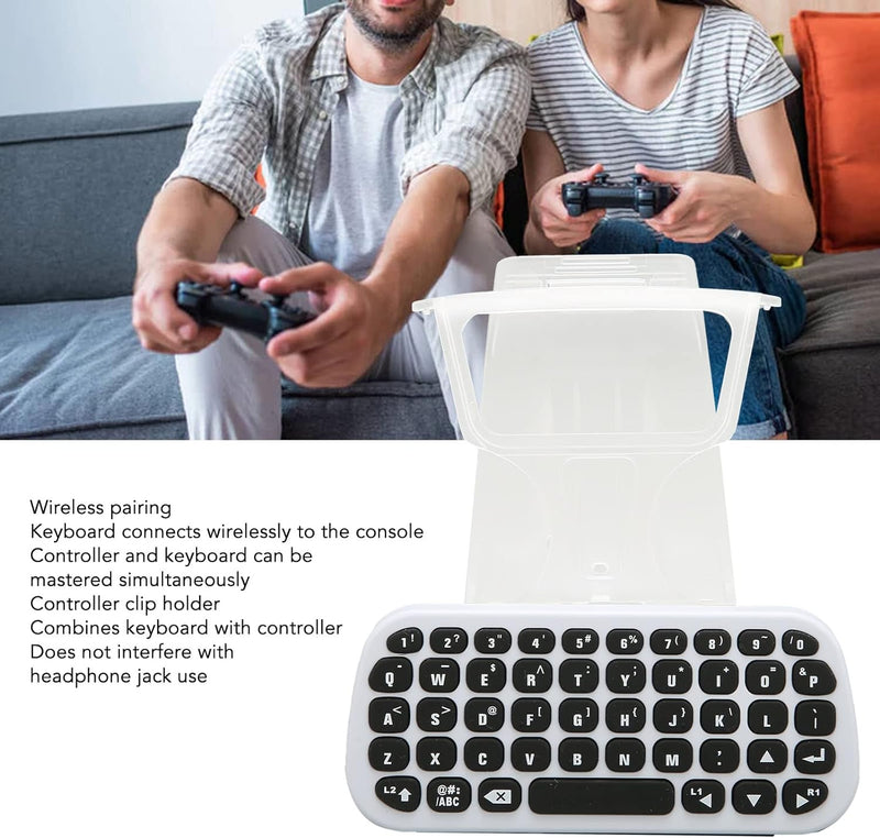 ciciglow Controller-Tastatur für PS5, Kabelloses Bluetooth--Tastatur-Controller-Zubehör, Chat-Contro