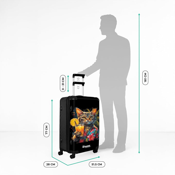 Koffer XL Gross 77x51.5x28 cm Reisekoffer mit Rollen Leicht Trolley grosser Hartschalenkoffer Rollko