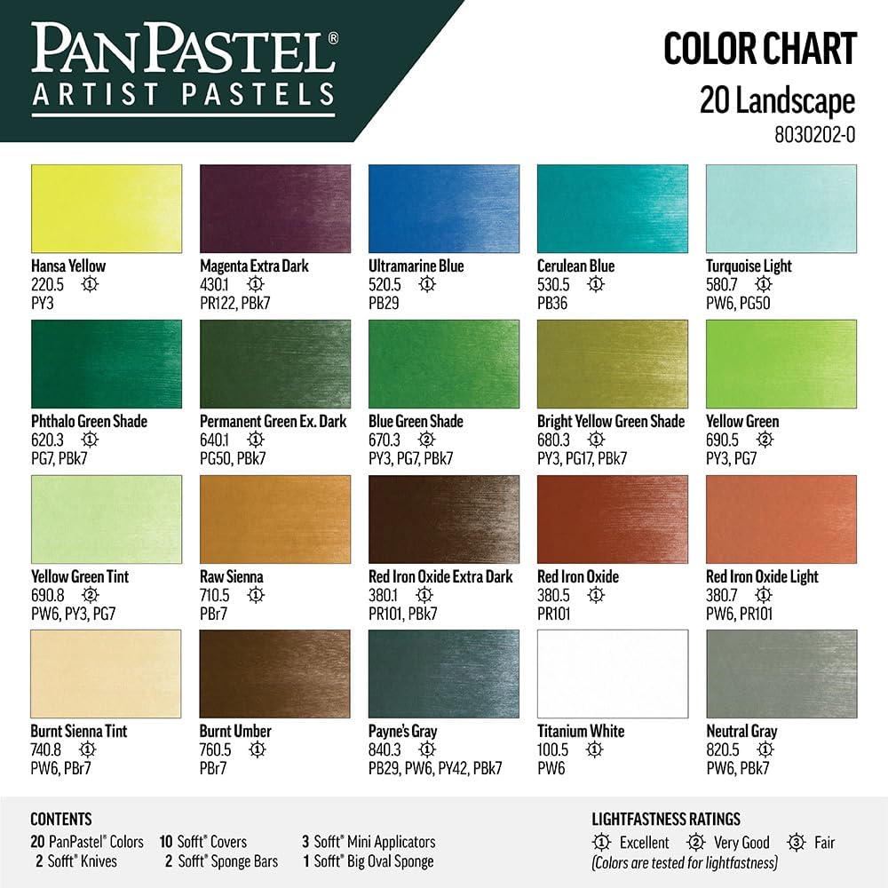 PanPastel 20-Farben-Set - Landschaft-Set.
