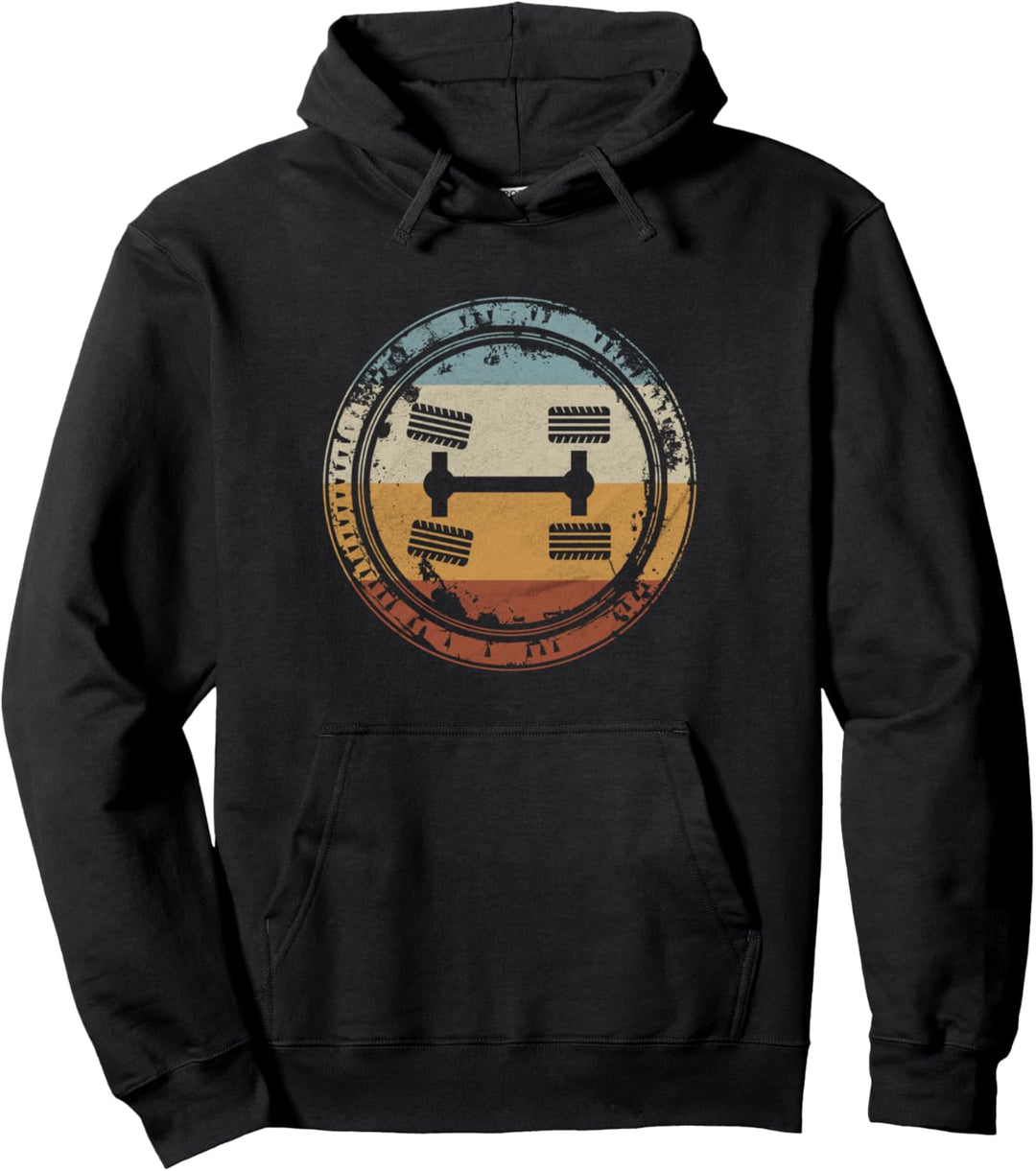 4x4 4WD Off Road Geländewagen Allrad Zeichen Vintage Pullover Hoodie