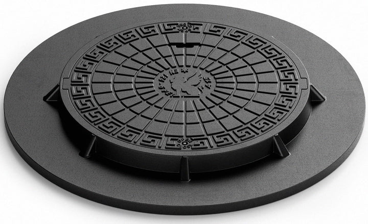 BABYLONPLAST Schachtabdeckung 1000 mm, Schachtdeckel DN1000/600, 10 kN - Hochbelastbarer Kunststoff
