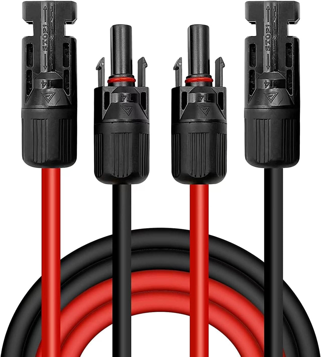 Solarkabel 4mm²/6mm², Solarkabel Verlängerung 1/2/3/5/10M, Solarkabel Verlängerungskabel(Rot/Schwarz