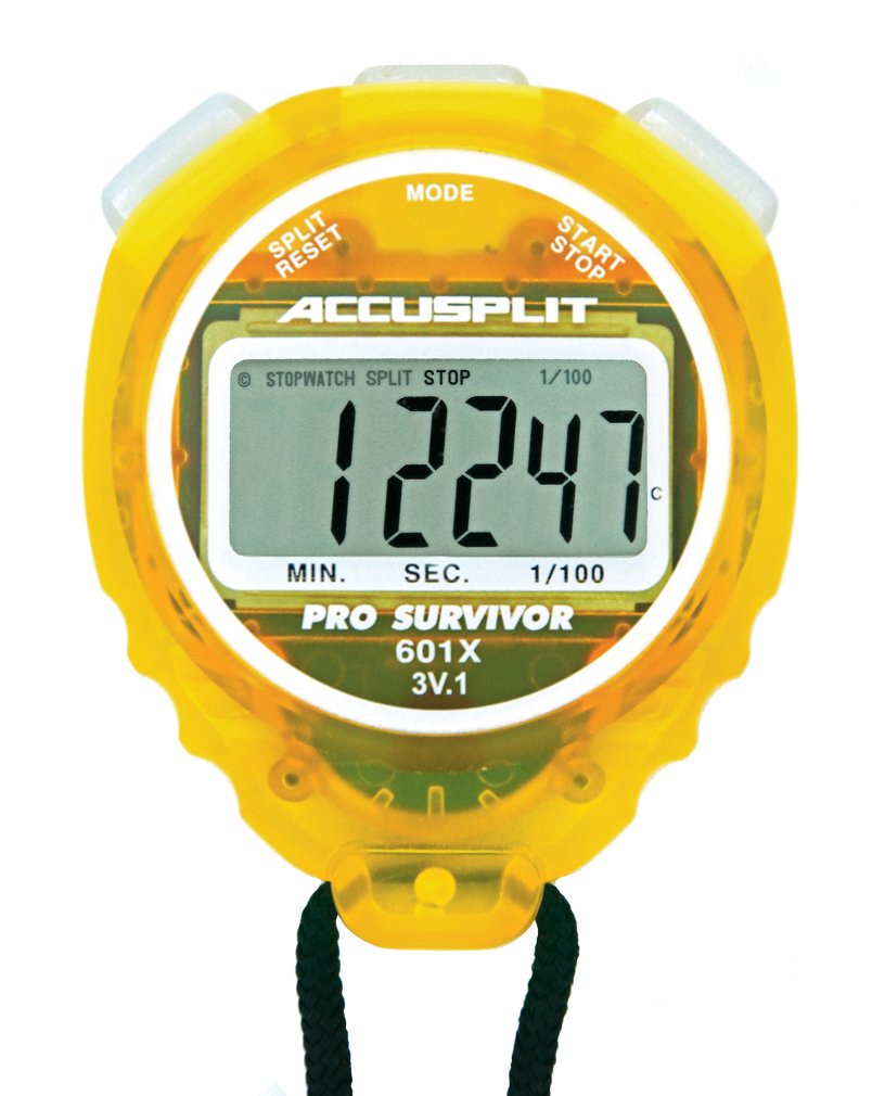 ACCUSPLIT Pro Survivor A601X Stoppuhr, Uhr, extra grosses Display Zitrone, Zitrone