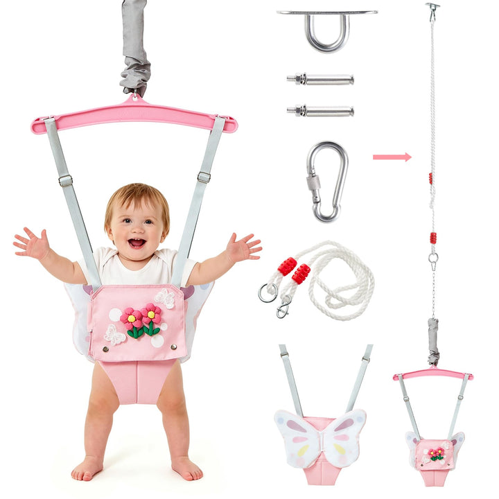 FUNLIO Baby Jumper mit Deckenhaken für 6–24 Monate, Türhopser für Babys für drinnen und draussen, Ba