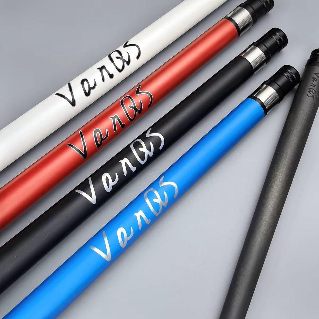 VanQs CGS Carbon Billardqueue – 58" Pool Queue aus Carbonfaser mit Uni-Loc Joint, 12,5 mm Leder-Tip