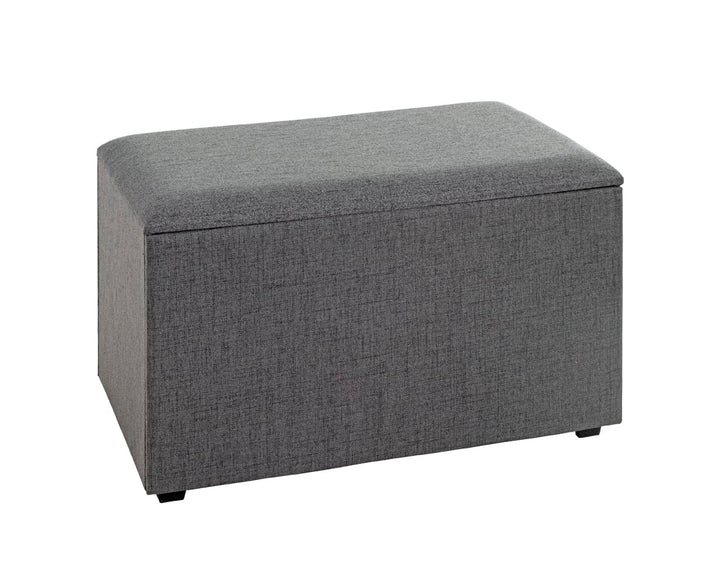HAKU Möbel Sitztruhe, MDF, anthrazit, B 65 x T 40 x H 42 cm anthrazit_Textil 65 x 40 x H 42 cm Anthr
