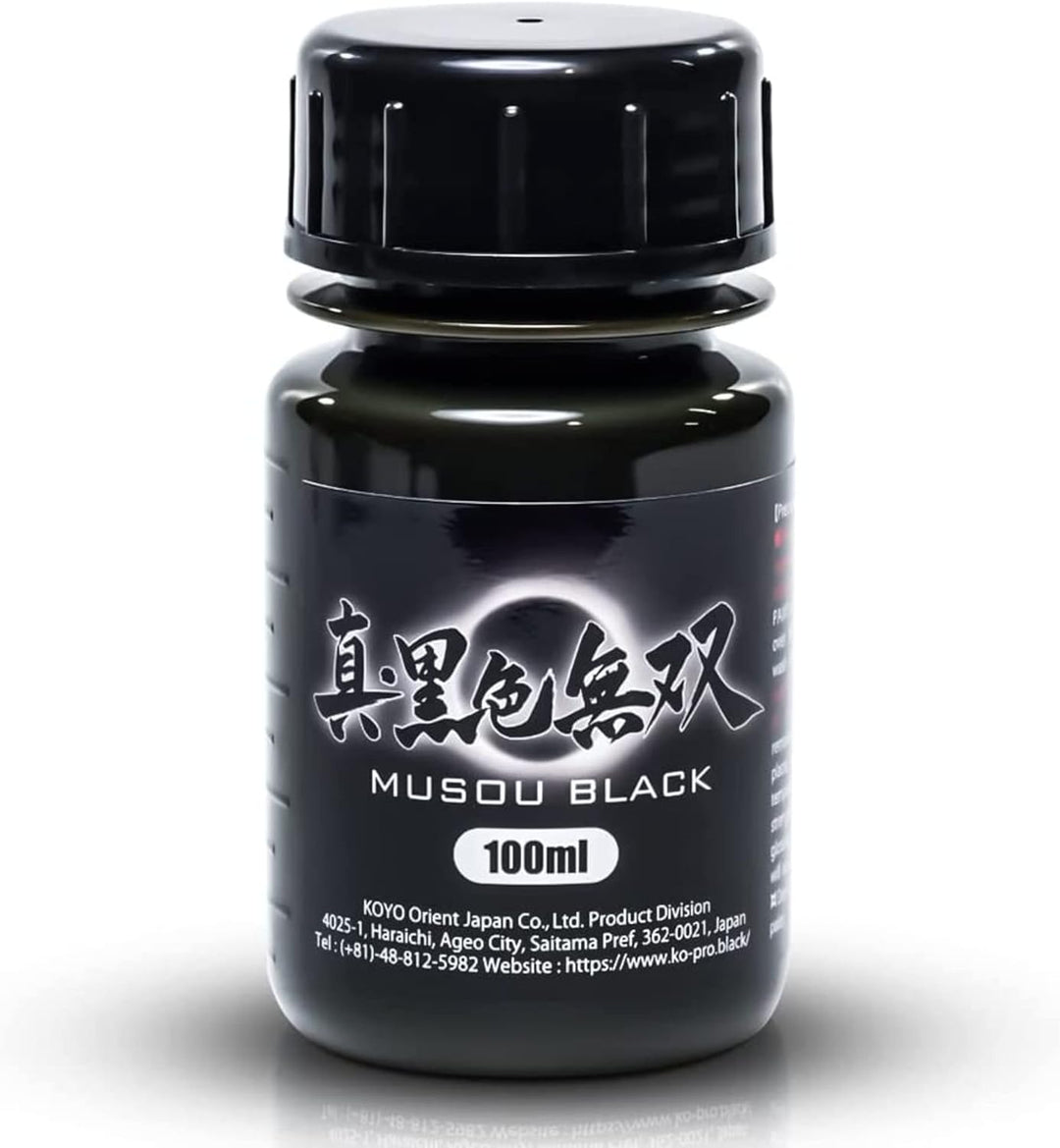 Musou Black Acrylfarbe, das schwärzeste Schwarz der Welt, enthält 1 x 100 ml, Lichtabsorption von 99