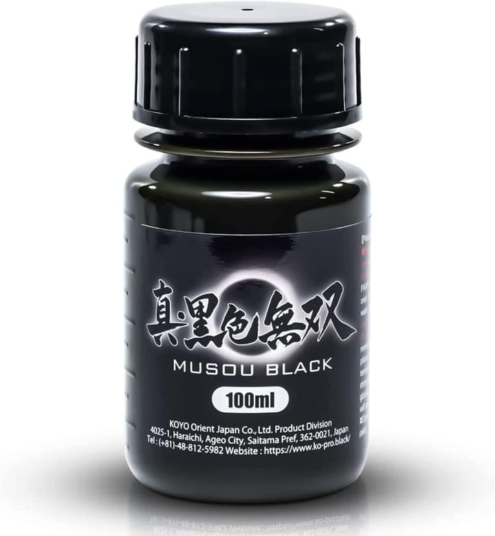Musou Black Acrylfarbe, das schwärzeste Schwarz der Welt, enthält 1 x 100 ml, Lichtabsorption von 99