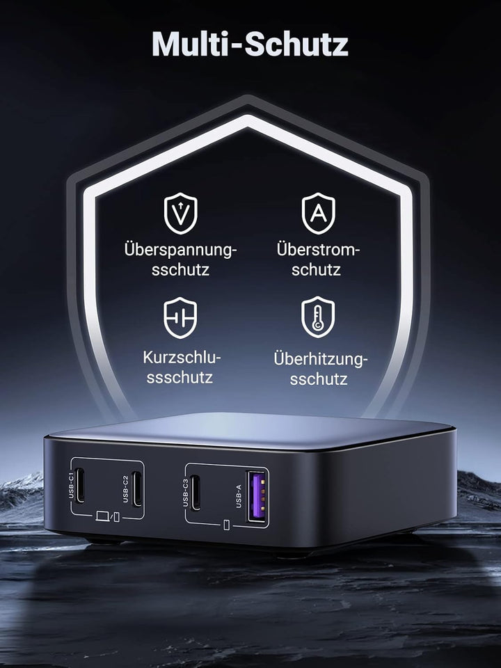 UGREEN Nexode 100W USB C Ladegerät Mehrfach GaN Netzteil 4-Port PD Charger PPS 45W kompatibel mit Ma