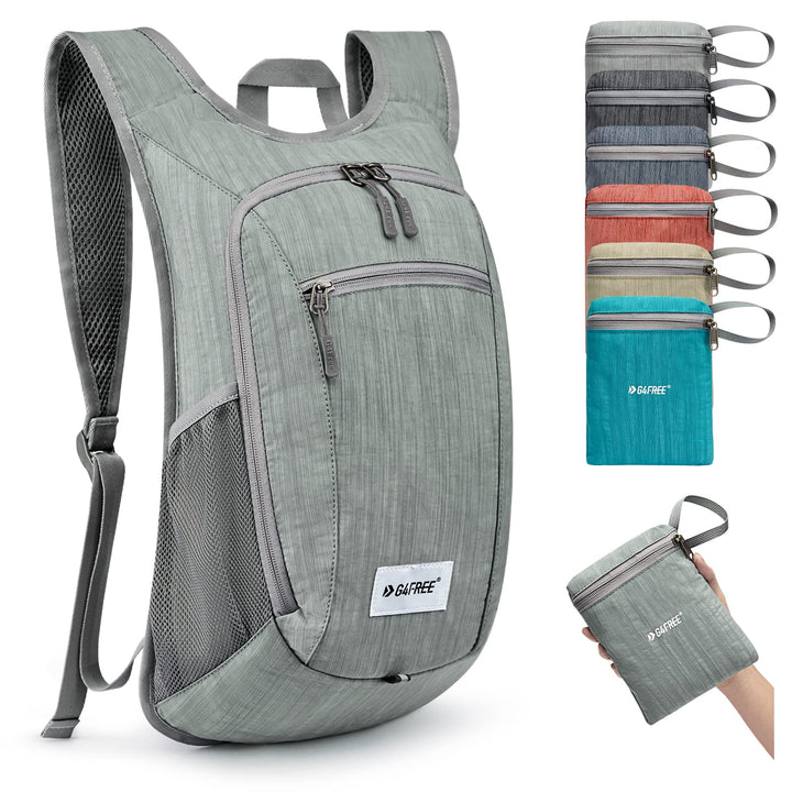 G4Free 10/15/20L Faltbarer Rucksack Klein, Wanderrucksack Leicht, Tagesrucksack Damen Herren für Wan