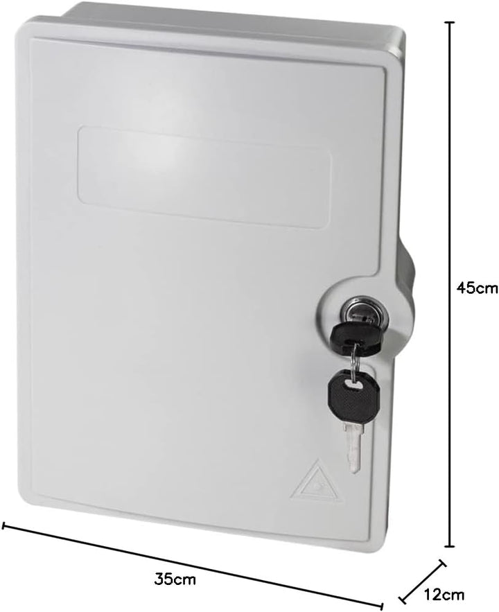 LogiLink FB124E - FTTH/FTTB-Anschlussleergehäuse, für max. 24 Fasern, 6X LC/QD o. SC/DX, Grau unbest