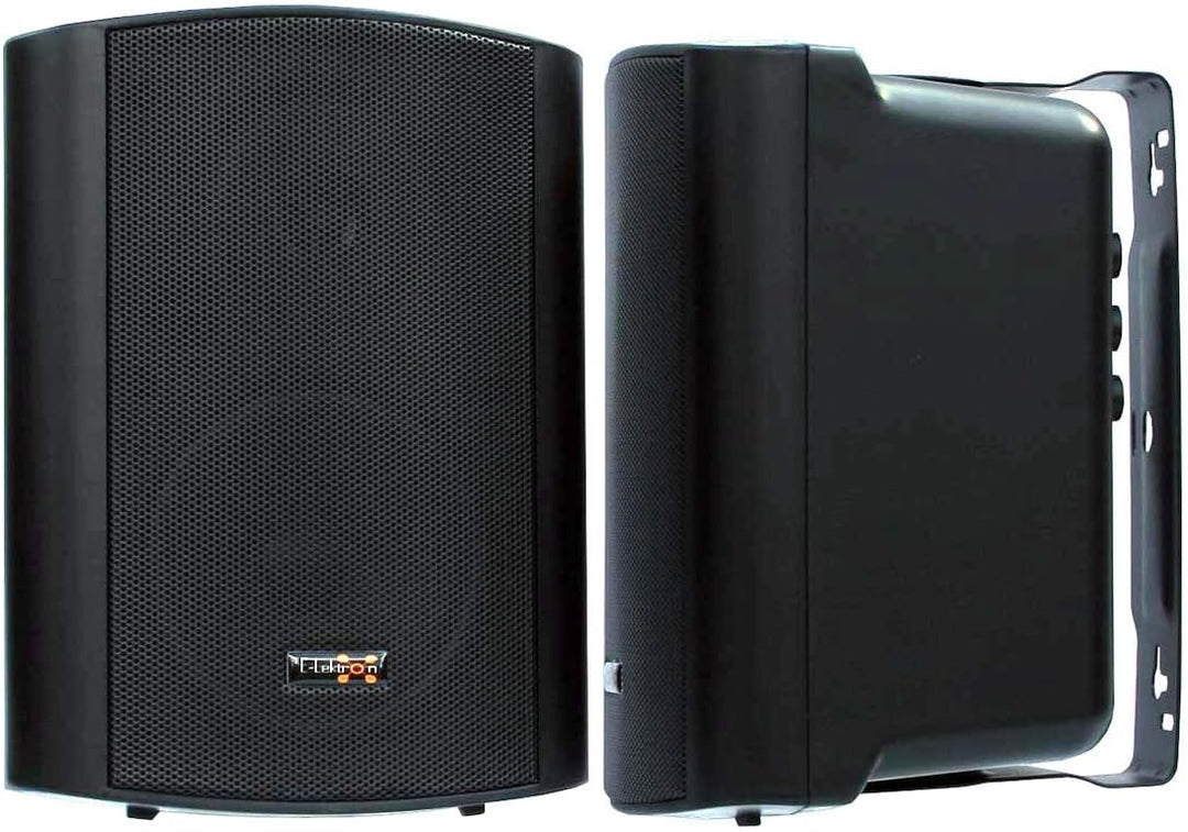 E-Lektron EWL5A Stereo Aktiv Lautsprecher Paar inkl. Wandhalter - 5" 2X 60W Schwarz