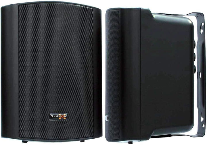 E-Lektron EWL5A Stereo Aktiv Lautsprecher Paar inkl. Wandhalter - 5" 2X 60W Schwarz