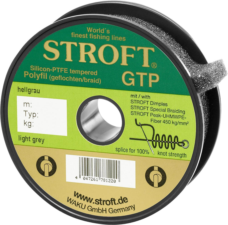 WAKU Schnur STROFT GTP Typ R Geflochtene 100m hellgrau R1-0,150mm-4,5kg, R1-0,150mm-4,5kg