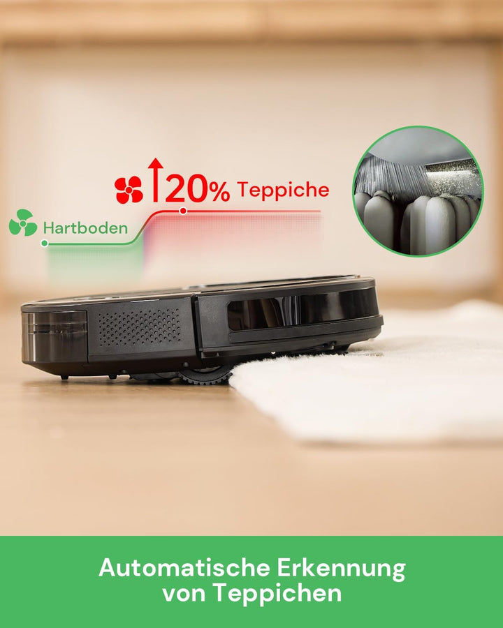 Vactidy Nimble T7 Saugroboter mit Wischfunktion mit 2800Pa Saugkraft, Wischroboter mit 120Min Laufze