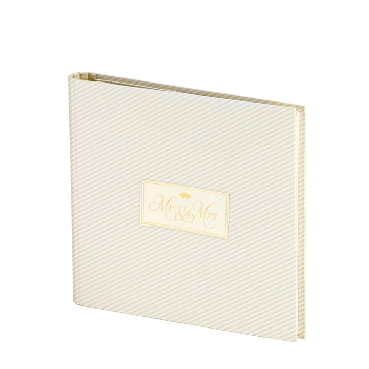 Rössler 18777191206 - Foto-/Gästebuch Simply Love, Stripes, „Mr.&amp; Mrs“, 60 offwhite Seiten, 230 x 22