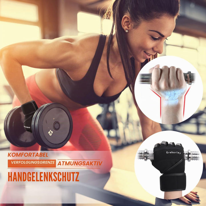 Grebarley Fitness Handschuhe,Trainingshandschuhe für Damen und Herren - Fitness Handschuhe für Kraft