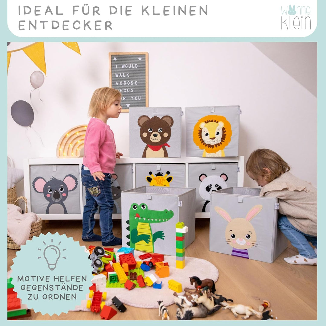 wonneklein Aufbewahrungsbox Kinder für Kallax Regal I Einsatz Kinderregal I Faltbox 33x33x33 Kinderz