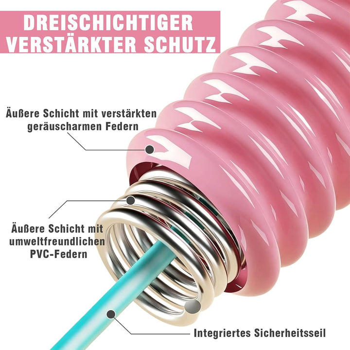 Hula Hoop Reifen Erwachsene, Weicher Hoola Hoop zum Abnehmen mit Federkern & Sicherheitsseil, Komfor