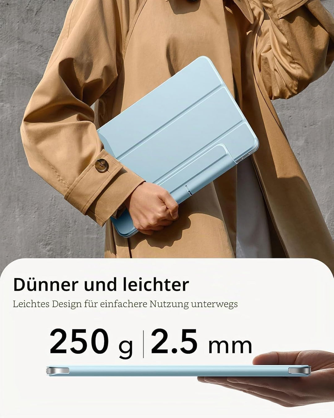 ESR für iPad Air 11 Zoll 2026 Hülle M4/M3/M2, iPad Air 5/4 Hülle (2025/2024/2022/2020) Starke Magnet