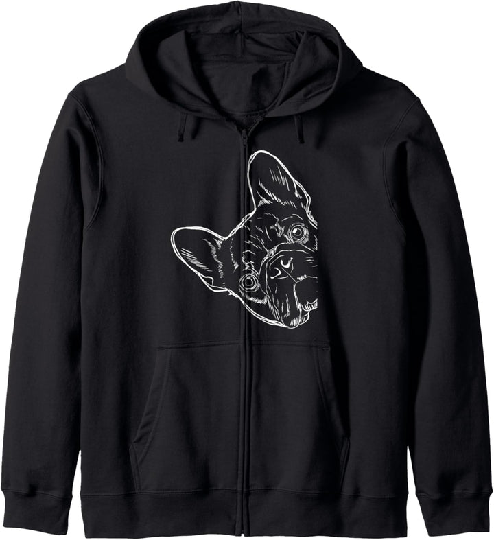 Frenchie Hund Französische Bulldogge Kapuzenjacke