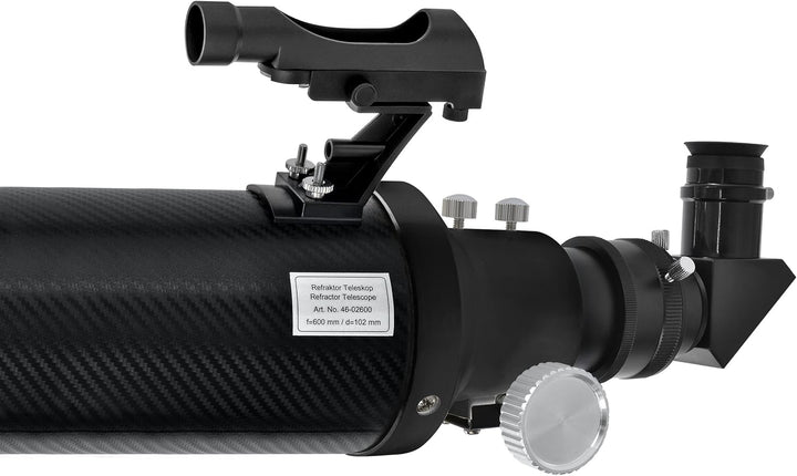 Bresser AR-102/600 EQ-3 Refraktor Teleskop mit 3-Bein-Stativ aus Aluminium, EQ3-Montierung, LED-Leuc