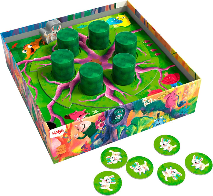 HABA Kinderspiel Sternschnuppern – Sammelspiel mit Drehmechanismus, 48 Bunte Holzsterne, 2 Spielvari