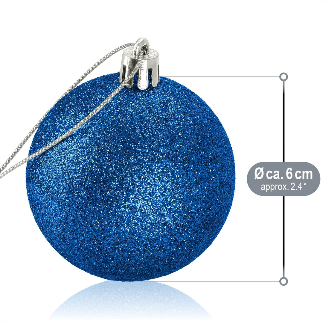 com-four® 20x Weihnachtskugeln, Christbaumkugeln bruchsicher aus Kunststoff für Weihnachten, Baumsch