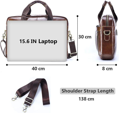 BAGZY Laptoptasche 15.6 Zoll Aktentasche Herren Umhängetasche Geschenk für Männer Handtasche für Mä