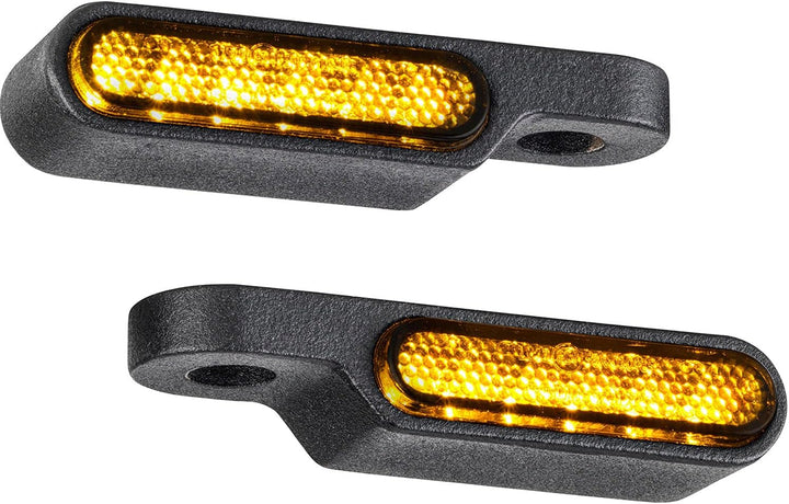 ToXx Motorrad LED Mini Blinker Custom Short für Lenker Armatur Gabel Schwinge e-geprüft universal fü