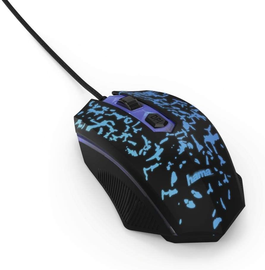 Hama Gaming Maus für PC BL!NG2 (3200dpi, 125Hz USB-Signal, kabelgebunden, hohe Leistung, LED, PC und