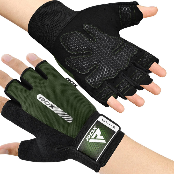RDX Fitness Handschuhe Damen Herren, Anti-Rutsch Gewichtheben Workout Gym Gloves Krafttraining Train