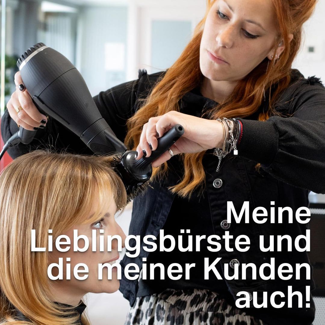 Olivia Garden Expert Blowout Shine – Schwarz - 55 - Runde, antistatische Keramikbürste für glänzende