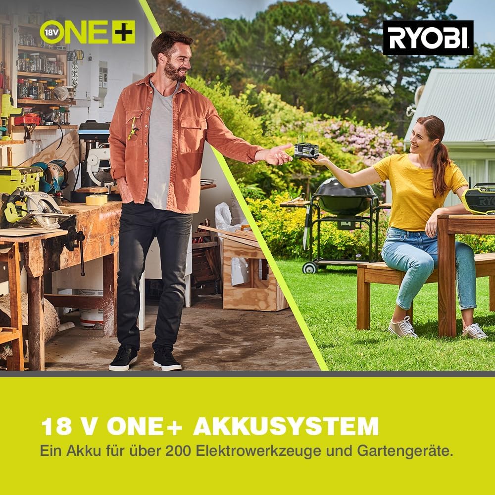 RYOBI 18 V ONE+ Akku-Starterset RC18120-150 (Lithium+ Akkutechnologie: Akku-Ladestandsanzeige, Einze