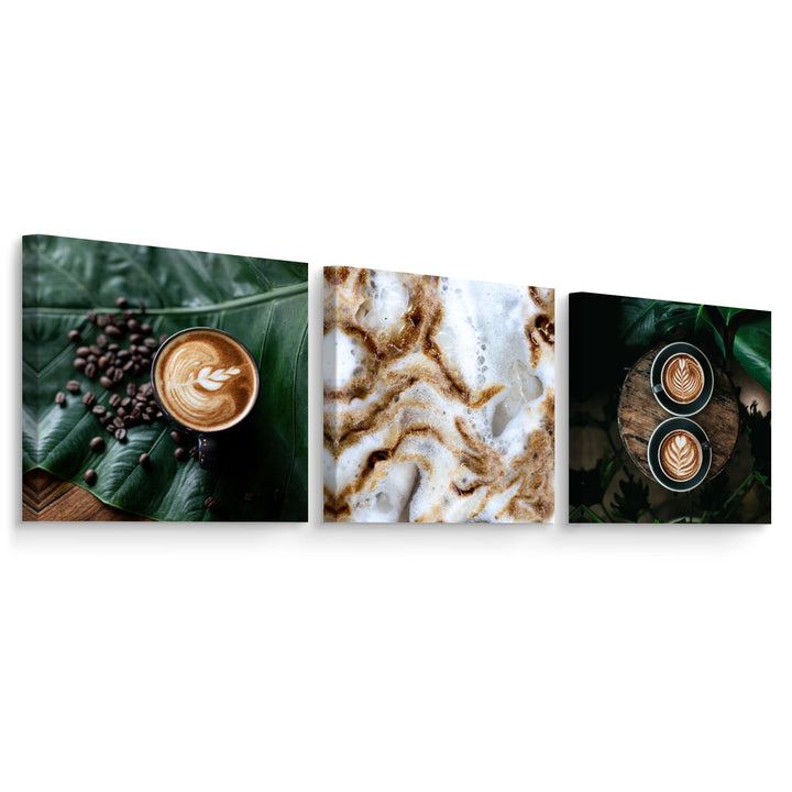 Muralo - Wandbilder Set - Leinwand Bilder Set Aufhängefertig - Bilder für Küche- Moderne Wanddeko -
