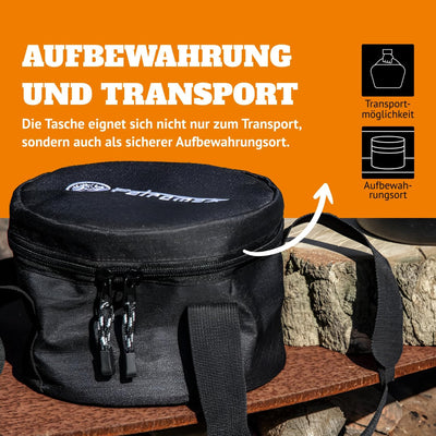 Petromax 1650730 Original Transporttasche für Feuertopf (Schwarz, passend für FT3)