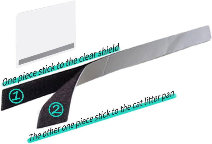 6PCS Katzentoiletten-Schild, hohe Seite, Oben offen, Katzentoilette, hält Streu in der Pfanne (Katze