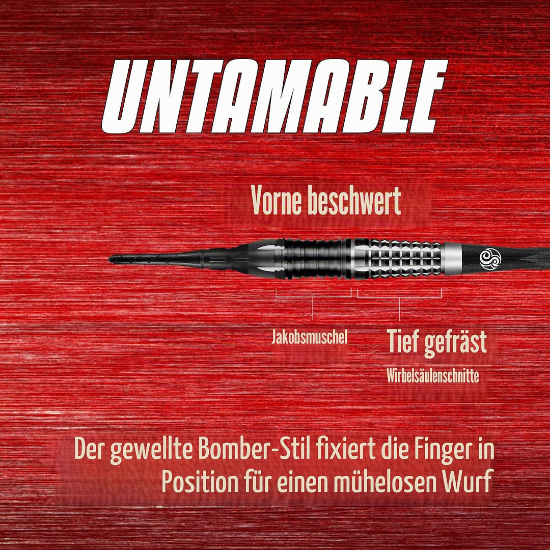 Shot Soft Darts Tribal Weapon Savage 90% Tungsten Softtip Darts Softdart Dartpfeile Set 18 Gramm, 18