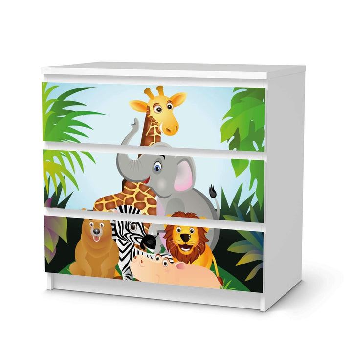creatisto Möbel Klebefolie für Kinder - passend für IKEA Malm Kommode 3 Schubladen I Tolle Möbelfoli