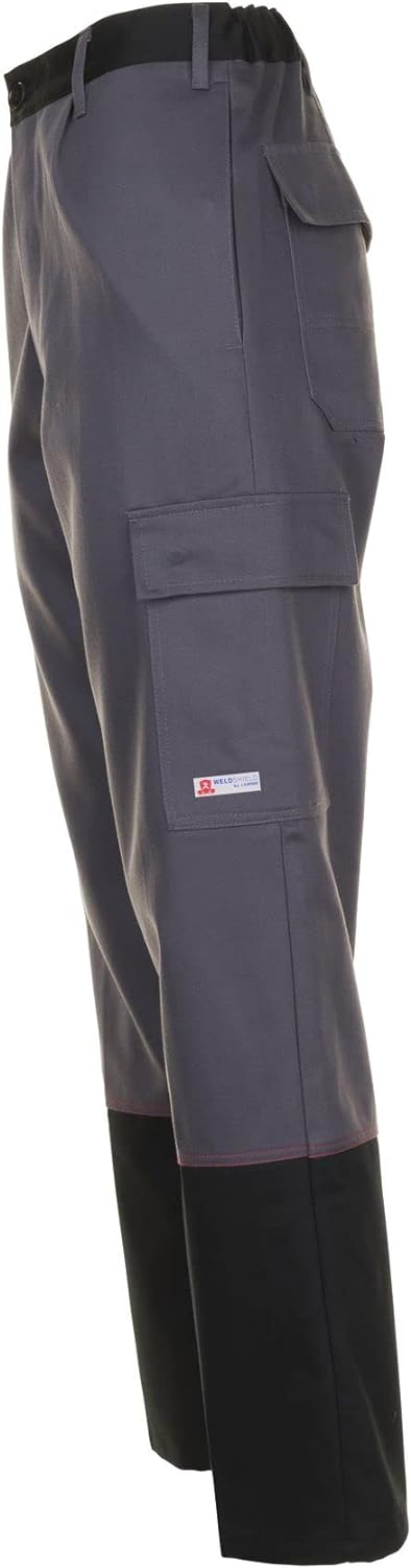 Planam Herren Weld Shield Bundhose in grau schwarz Modell 5520 Grösse 42 Grau/Schwarz 42, Grau/Schwa